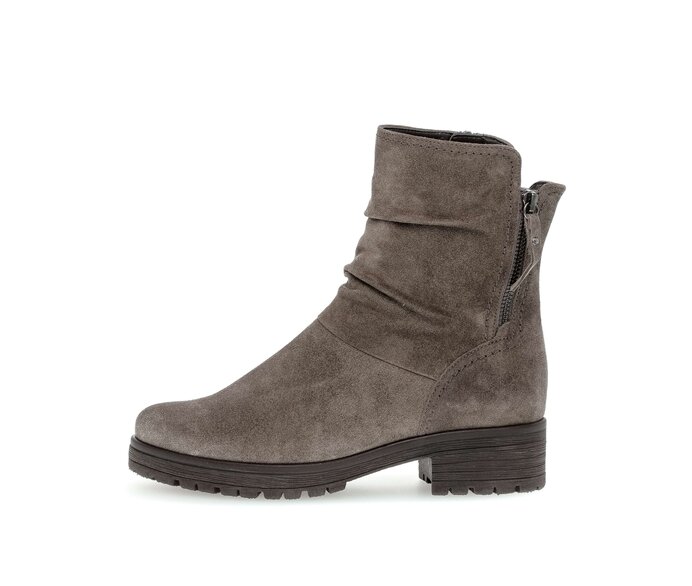 Gabor Sportliche Stiefelette Grau - Rauleder