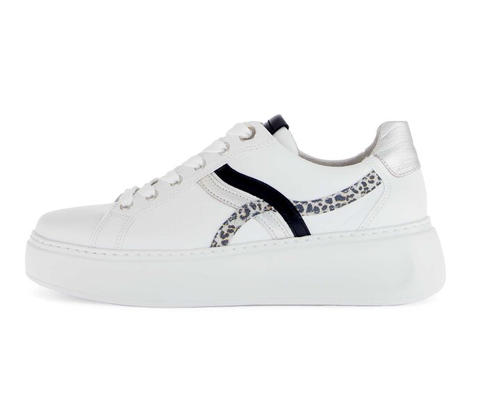 Gabor Sneaker Low Weiß - Materialmix Leder