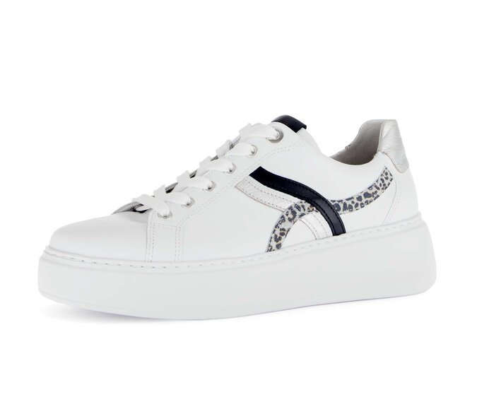 Gabor Sneaker Low Weiß - Materialmix Leder