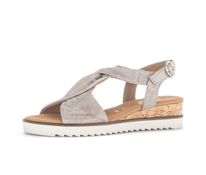 Gabor Keilsandalette Beige - Effektleder