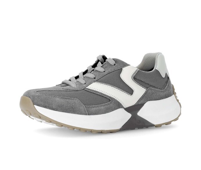 Gabor Sneaker Low Grau - Materialmix Leder/Lederimitat