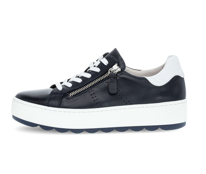 Gabor Sneaker Low Blau - Glattleder