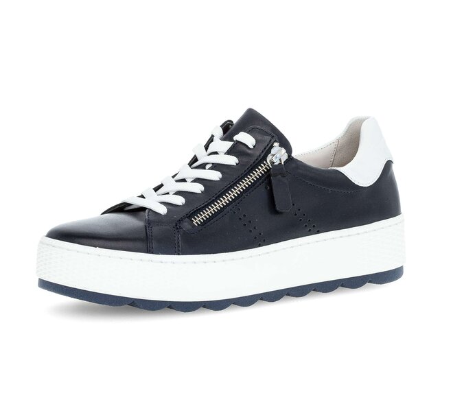 Gabor Sneaker Low Blau - Glattleder