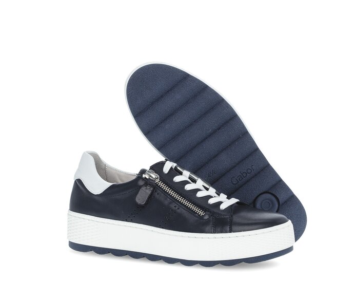 Gabor Sneaker Low Blau - Glattleder