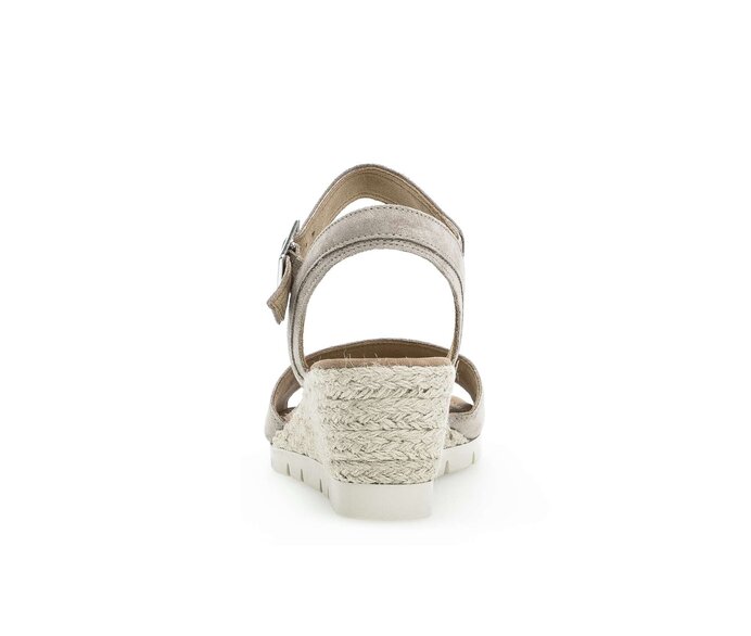 Gabor Keilsandalette Beige - Rauleder
