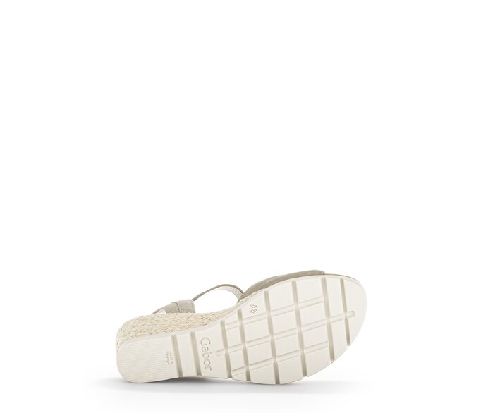 Gabor Keilsandalette Beige - Rauleder