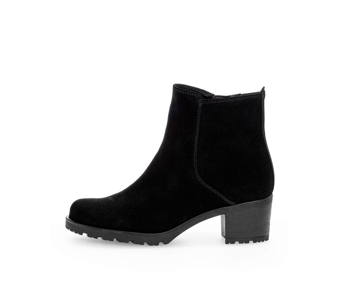 Gabor Plateau Stiefelette Schwarz - Rauleder