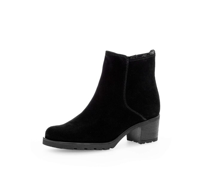 Gabor Plateau Stiefelette Schwarz - Rauleder
