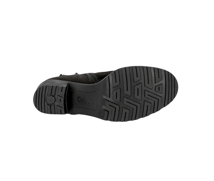 Gabor Plateau Stiefelette Schwarz - Rauleder