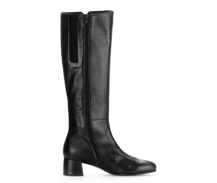 Gabor Eleganter Stiefel Schwarz - Glattleder