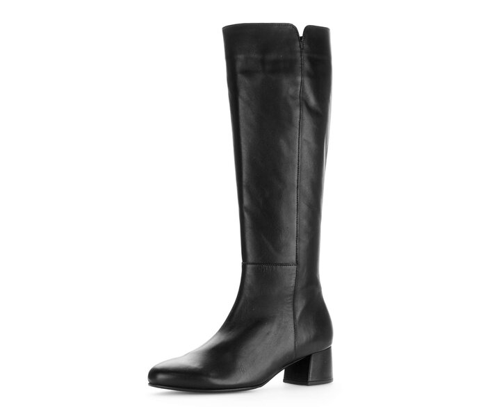 Gabor Eleganter Stiefel Schwarz - Glattleder
