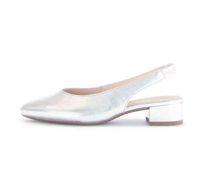 Gabor Slingpumps Silber - Effektleder