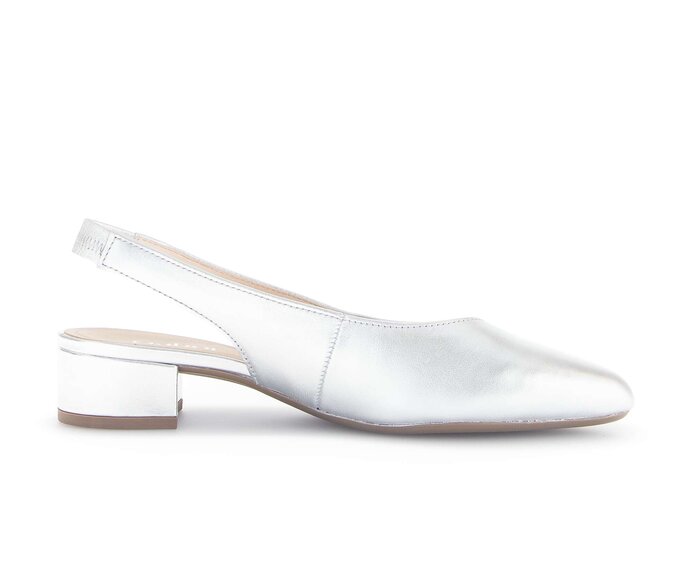 Gabor Slingpumps Silber - Effektleder