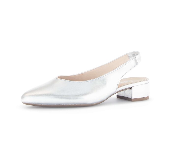 Gabor Slingpumps Silber - Effektleder
