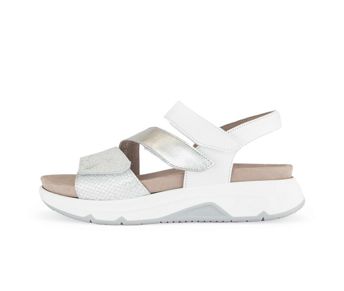 Gabor Trekkingsandale Silber - Materialmix Leder