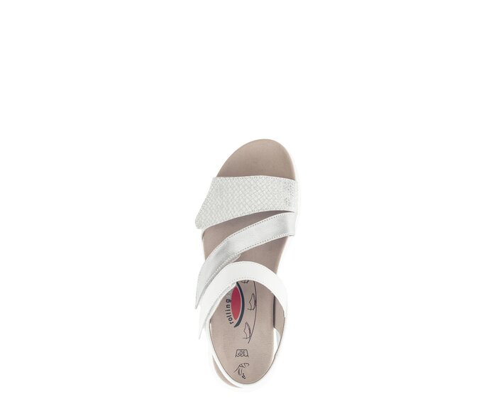 Gabor Trekkingsandale Silber - Materialmix Leder