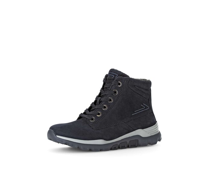 Gabor Sportliche Stiefelette Blau - Rauleder