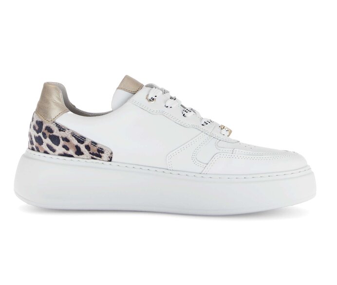 Gabor Sneaker Low Weiß - Materialmix Leder