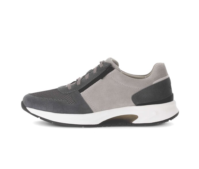 Gabor Rollingsoft Sneaker Low Grau - Materialmix Leder/Textil