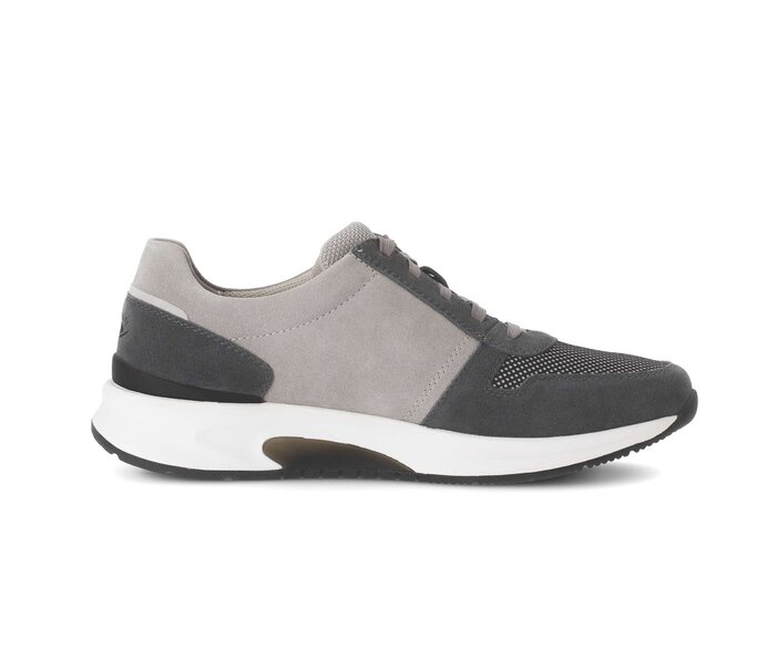 Gabor Rollingsoft Sneaker Low Grau - Materialmix Leder/Textil