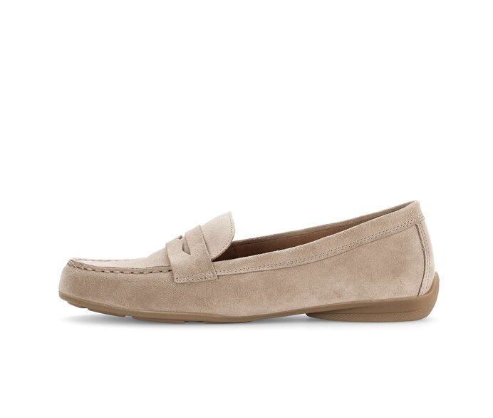 Gabor Mokassin Beige - Rauleder