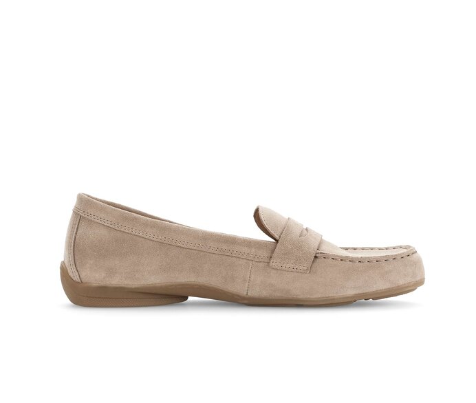Gabor Mokassin Beige - Rauleder