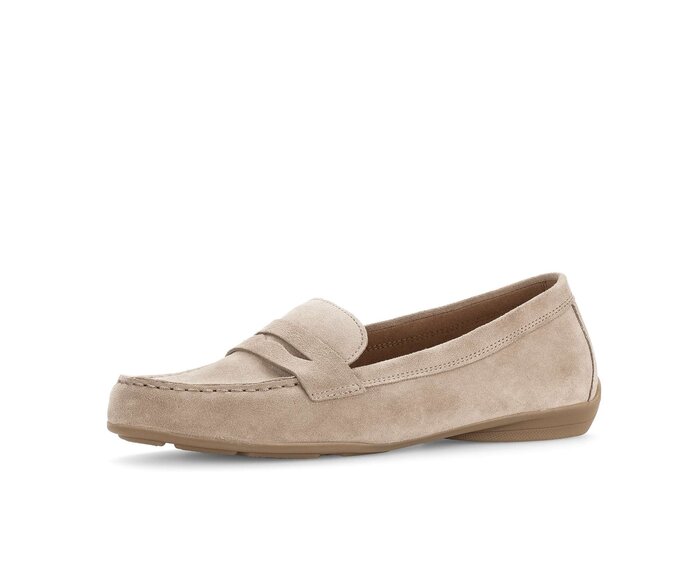 Gabor Mokassin Beige - Rauleder