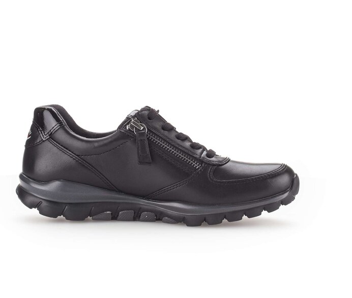 Gabor Sneaker Low Schwarz - Glattleder