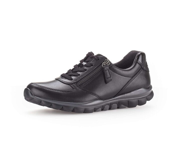 Gabor Sneaker Low Schwarz - Glattleder