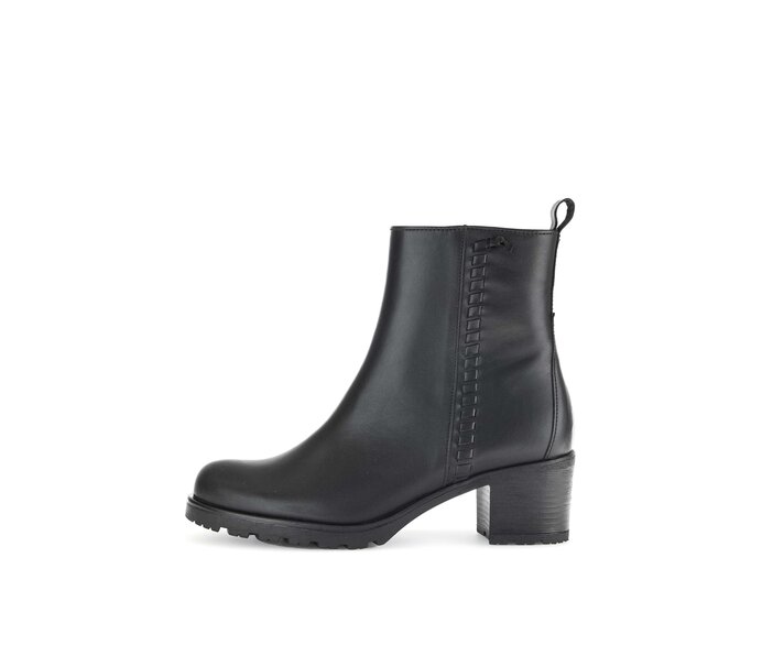 Gabor Plateau Stiefelette Schwarz - Glattleder