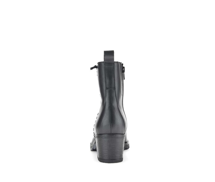 Gabor Plateau Stiefelette Schwarz - Glattleder