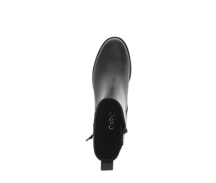 Gabor Plateau Stiefelette Schwarz - Glattleder