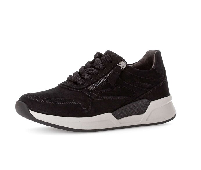 Gabor Sneaker Low Schwarz - Rauleder
