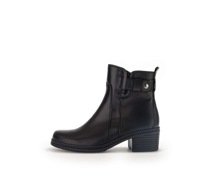 Gabor Elegante Stiefelette Schwarz - Glattleder