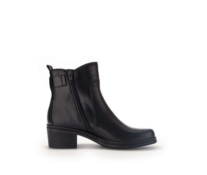 Gabor Elegante Stiefelette Schwarz - Glattleder