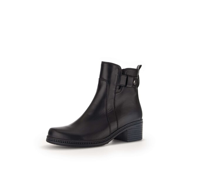 Gabor Elegante Stiefelette Schwarz - Glattleder