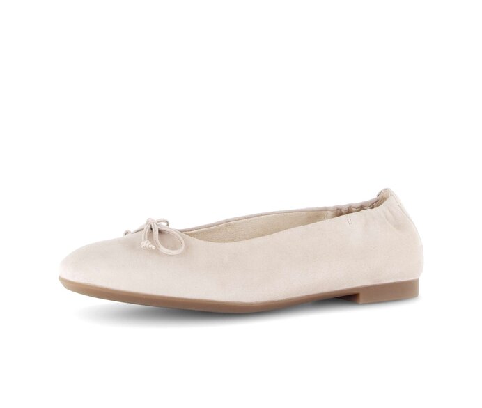 Gabor Eleganter Ballerina Beige - Rauleder