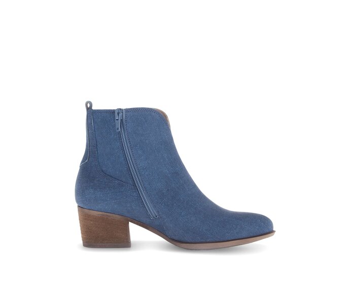 Gabor Elegante Stiefelette Blau - Rauleder