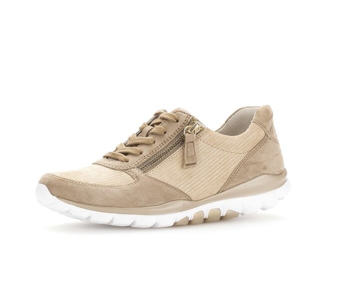Gabor Sneaker Low Beige - Materialmix Leder