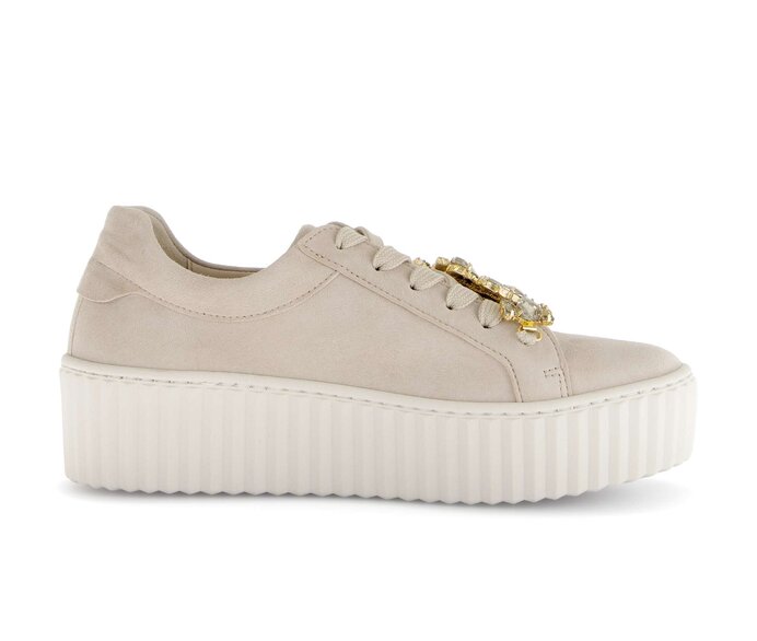Gabor Sneaker Low Beige - Rauleder