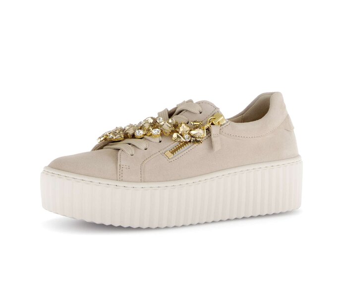 Gabor Sneaker Low Beige - Rauleder