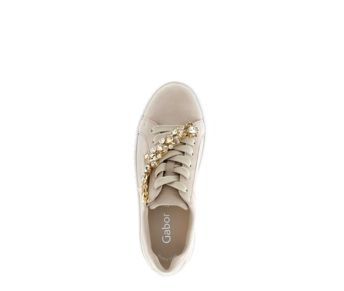 Gabor Sneaker Low Beige - Rauleder