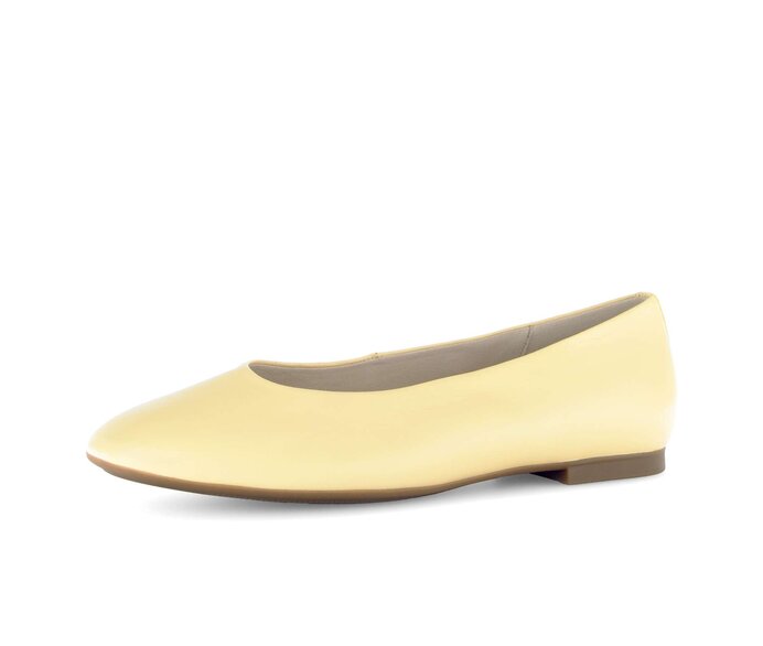 Gabor Eleganter Ballerina Gelb - Glattleder
