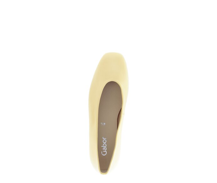 Gabor Eleganter Ballerina Gelb - Glattleder