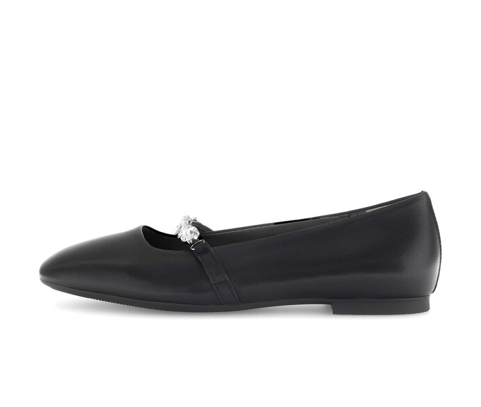 Gabor Eleganter Ballerina Schwarz - Glattleder