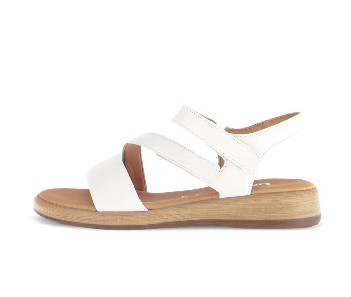 Gabor Riemchensandale Creme - Glattleder
