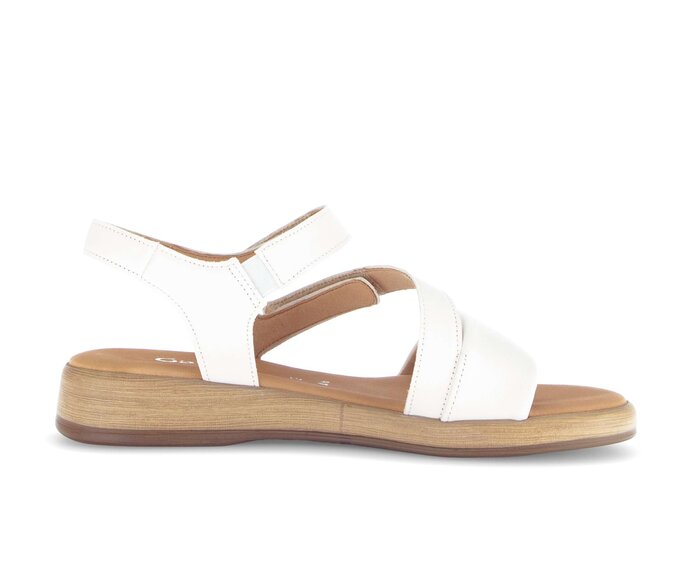 Gabor Riemchensandale Creme - Glattleder