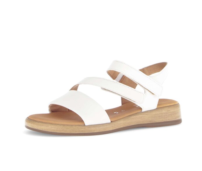 Gabor Riemchensandale Creme - Glattleder
