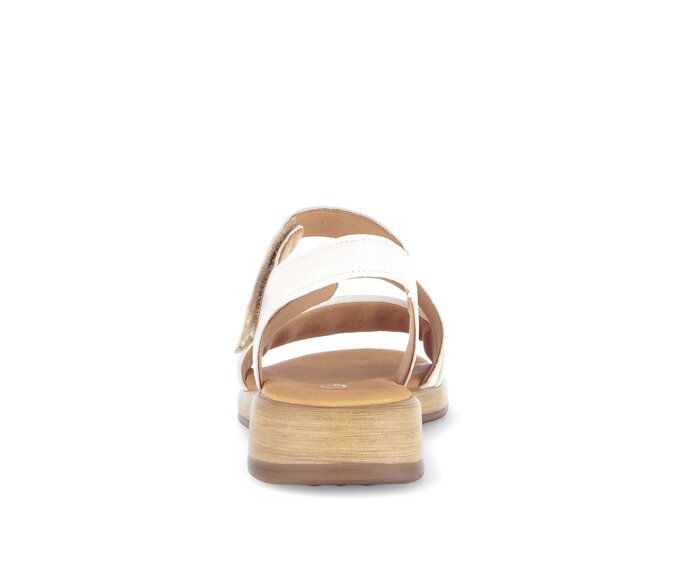 Gabor Riemchensandale Creme - Glattleder