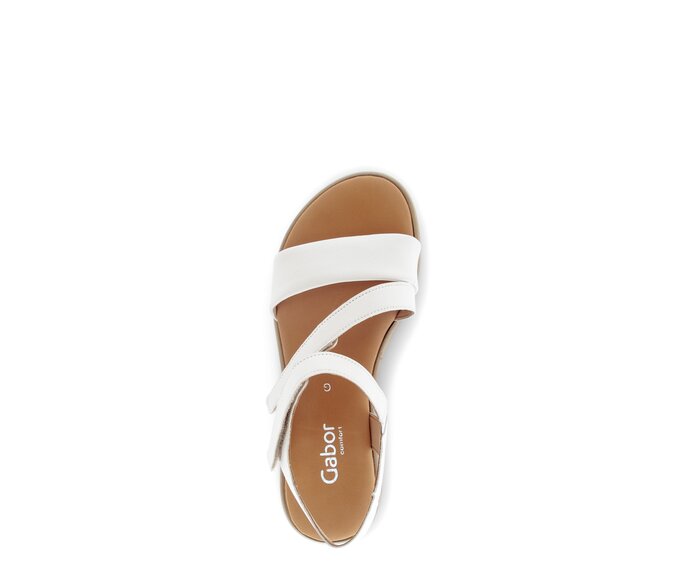 Gabor Riemchensandale Creme - Glattleder
